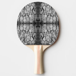 Boomschors Zwart Wit Foto Close-up Patroon Tafeltennisbatje