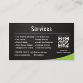 Boomservice-Arborist QR-code Metaalachtig Visitekaartje (Achterkant)