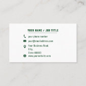 Boomservice Landscapinggroen en wit Visitekaartje (Achterkant)