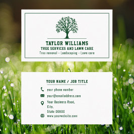 Boomservice Landscapinggroen en wit Visitekaartje