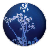 Boomsilhouet in Royal Blues Ceramic Pull Keramische Knop (Voorkant)