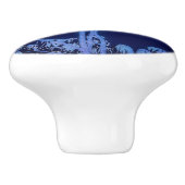 Boomsilhouet in Royal Blues Ceramic Pull Keramische Knop (Zijkant)