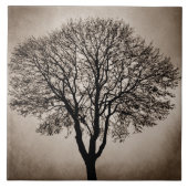 Boomsilhouet ontwerp 205 tegeltje (Voorkant)