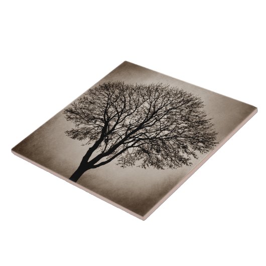 Boomsilhouet ontwerp 205 tegeltje (Zijkant)