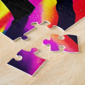 Boomsilhouetten in Rainbow Enchanted Forest Legpuzzel (Zijkant)
