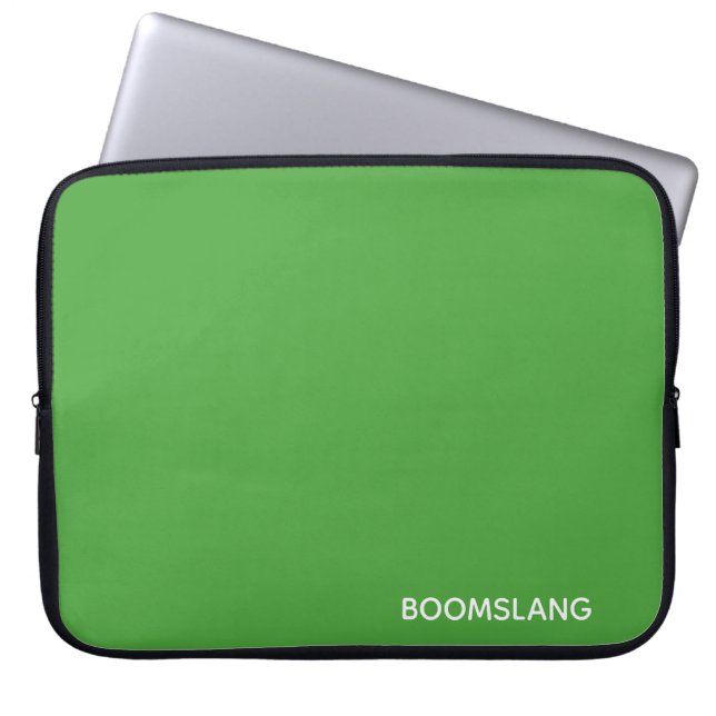 Boomslang groene kleurnaam laptop sleeve (Voorkant)