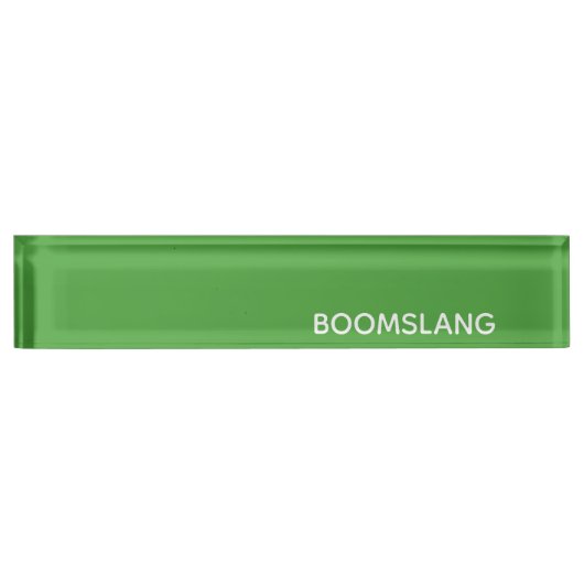 Boomslang groene kleurnaam naambordje (Voorkant)