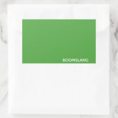 Boomslang groene kleurnaam rechthoekige sticker (Tas)