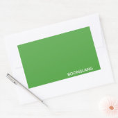 Boomslang groene kleurnaam rechthoekige sticker (Envelop)
