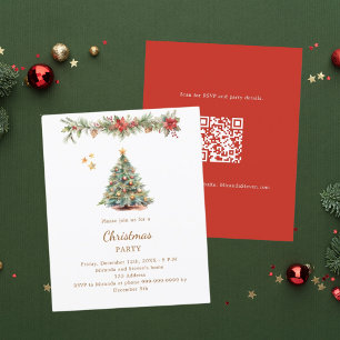 Boomslinger rode QR kerstfeest uitnodiging