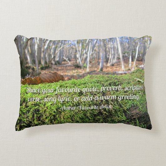 Boomsluimers in het herfstmos - gepersonaliseerd accent kussen