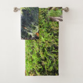 Boomsluimers in het herfstmos - gepersonaliseerd bad handdoek (Insitu)