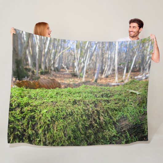 Boomsluimers in het herfstmos - gepersonaliseerd fleece deken (In situ)