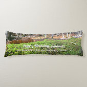 Boomsluimers in het herfstmos - gepersonaliseerd lichaamskussen