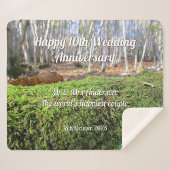 Boomsluimers in het herfstmos - gepersonaliseerd sherpa deken