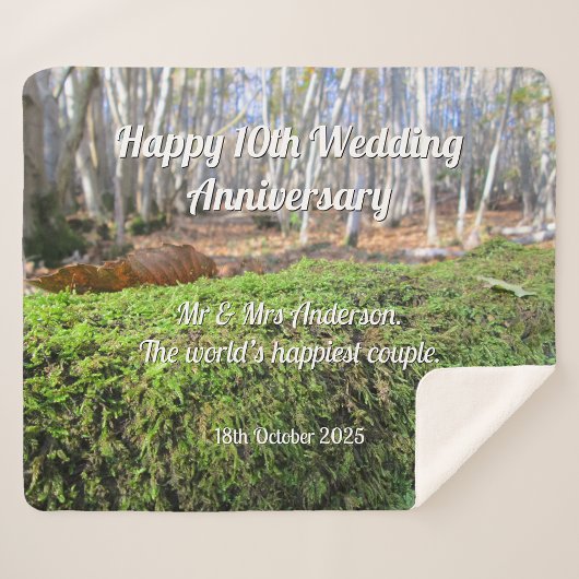 Boomsluimers in het herfstmos - gepersonaliseerd sherpa deken