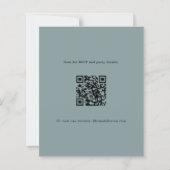 Boomsneeuw QR code Kerstfeest uitnodiging (Achterkant)