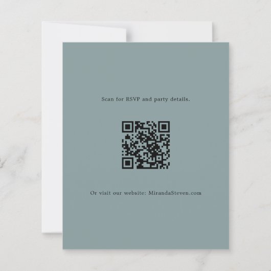 Boomsneeuw QR code Kerstfeest uitnodiging (Achterkant)