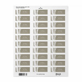 Boomstam berkenboom gesneden hart adreslabels etiket (Full Sheet)