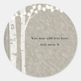 Boomstam- Berkenboom Slingerlicht Favor Stickers