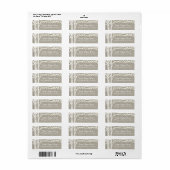 Boomstam Berkenboom Slingerlichten Adreslabels Etiket (Full Sheet)