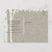 Boomstam Boom String Lichtjes Save the Date Trouwd Aankondigingskaart (Achterkant)