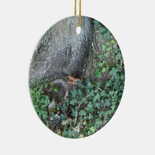 Boomstam en vijver in het bos keramisch ornament (Rechts)