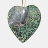 Boomstam en vijver in het bos keramisch ornament (Links)