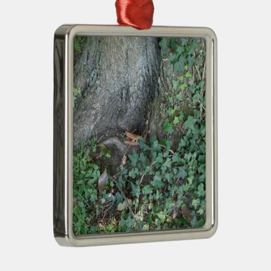 Boomstam en vijver in het bos metalen ornament (Rechts)