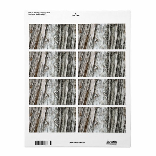 boomstam etiket (Full Sheet)