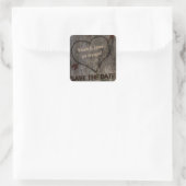 Boomstam + Gesneden Hart Save The Date Stickers (Tas)