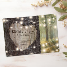 Boomstam Hart Bruiloft RSVP