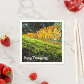 Boomstam in weelderig mos - aangepaste Thanksgivin Servet (Insitu)