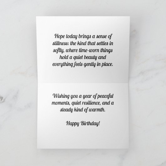 Boomstam in weelderig mos - aangepaste verjaardags kaart (Binnen)