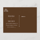 Boomstam met hartjes Rustic Save The Date Aankondigingskaart (Achterkant)