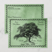  boomstam Reunion Green Aankondigingskaart (Voorkant / Achterkant)