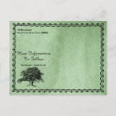  boomstam Reunion Green Aankondigingskaart (Achterkant)