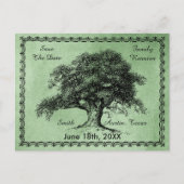  boomstam Reunion Green Aankondigingskaart (Voorkant)
