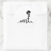 boomstam ronde sticker (Tas)