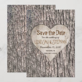 Boomstam Save the Date Kaart (Voorkant / Achterkant)