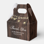 Boomstam Slingerlichtjes Huwelijk Bedankt Bedankdoosjes (Achterkant)
