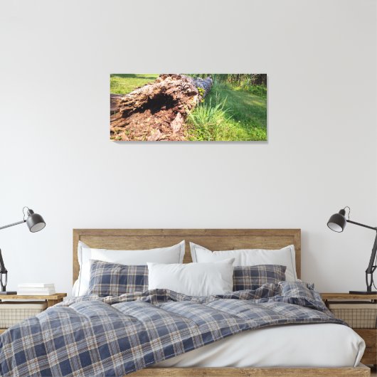 boomstam verbrijzeld canvas afdruk (Insitu (Slaapkamer))