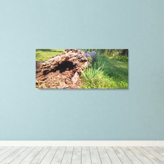 boomstam verbrijzeld canvas afdruk (Insitu (Houten vloer))