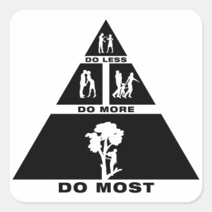 boomstam vierkante sticker