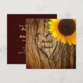 boomstam vrijgezellenfeest zonnebloem land kaart (Voorkant / Achterkant)