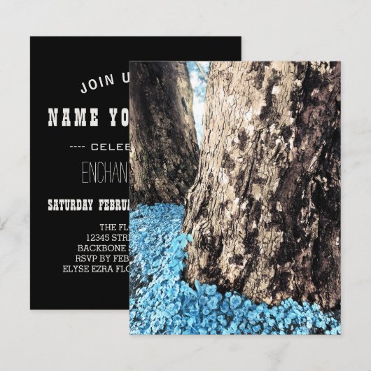 boomstammen kaart (Voorkant / Achterkant)