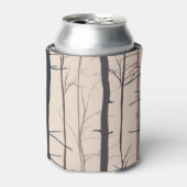 Boomstammen: levenloos bos silhouet. blikjeskoeler (Blikje Voorkant)