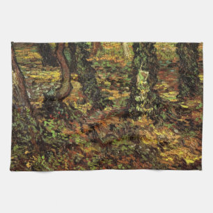 Boomstammen met Klimop door Vincent van Gogh Theedoek