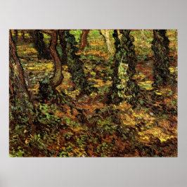 Boomstammen met klimop van Vincent van Gogh Poster