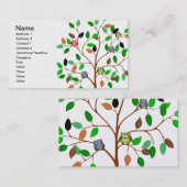 boomstammen vertakken vogelingspatroon kantoor visitekaartje (Voorkant / Achterkant)